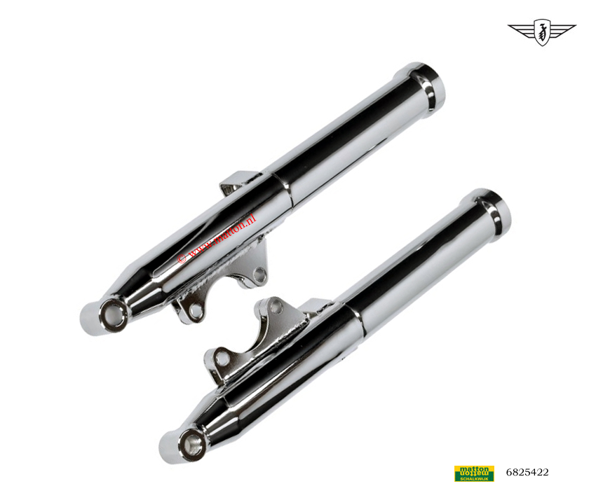6825422 Frontbreaking set Zundapp 530 for double discbrake chrom