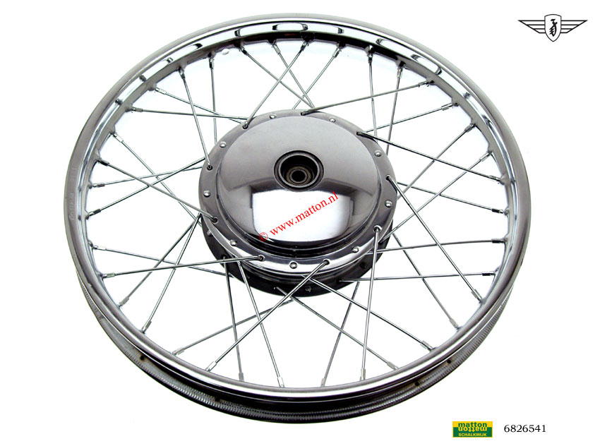 6826541 Compleet voorwiel met bolle naaf Zundapp