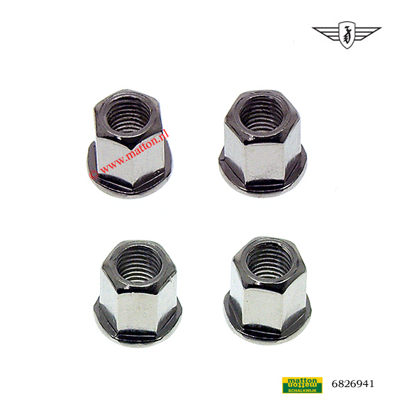 6826941 Tapeind kraagmoerenset M7 Zundapp chroom hoog