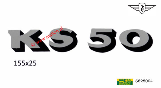 6828004 Sticker zijdeksel Zundapp KS50