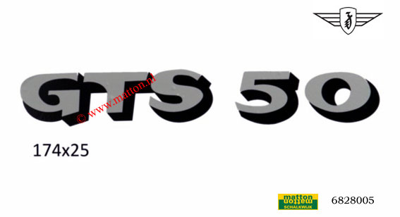 6828005 Sticker zijdeksel Zundapp GTS50