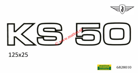 6828010 Sticker zijdeksel Zundapp KS50
