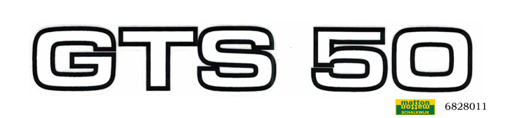 6828011 Sticker zijdeksel Zundapp GTS50