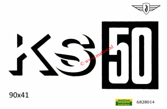 6828014 Sticker zijdeksel Zundapp KS50