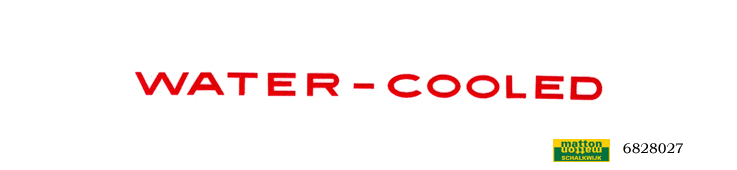 6828027 Tanksticker rood Zundapp Watercooled