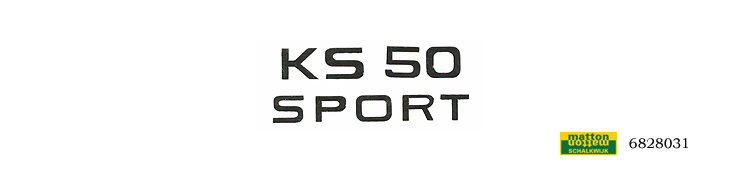 6828031 Sticker zwart Zundapp KS50 Sport