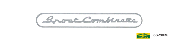 6828035 Sticker silver Zundapp Sport combinette