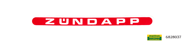 6828037 Fueltank sticker red Zundapp