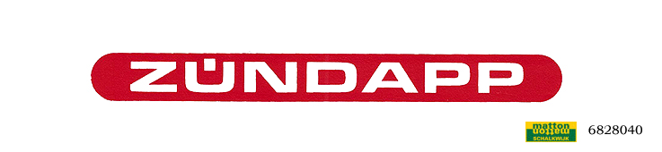 6828040 Fueltank sticker red/white Zundapp