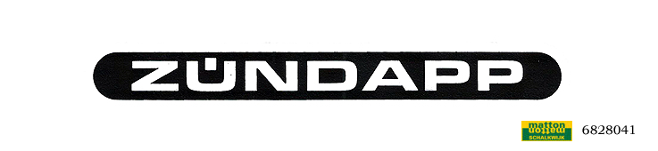 6828041 Fueltank sticker black/white Zundapp