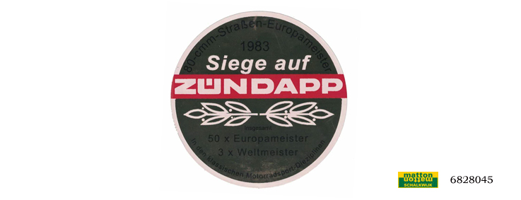 6828045 Fueltank sticker Zundapp