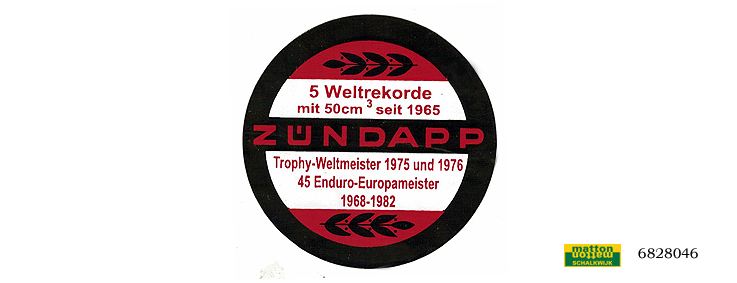 6828046 Fueltank sticker Zundapp