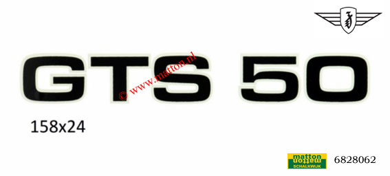 6828062 Sticker Zundapp GTS50 zwart/wit