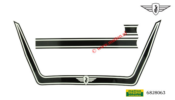 6828063 Stickerset Zundapp 529 zwart/wit