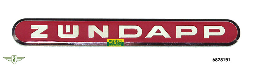 6828151 Tankembleem Zundapp smal rood