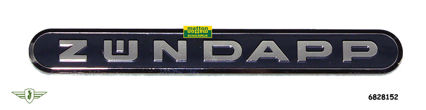 6828152 7206 Tankembleem Zundapp smal zwart