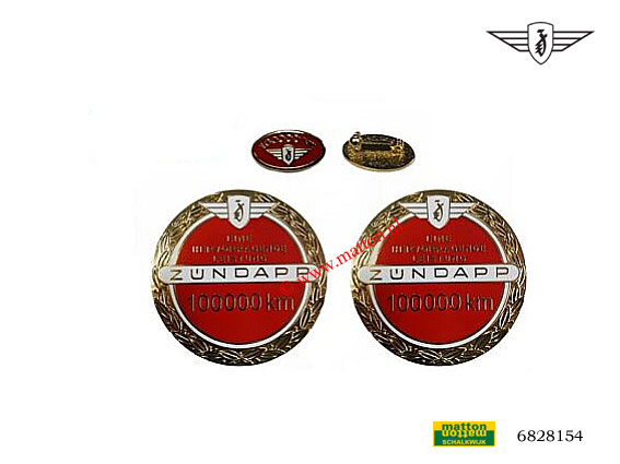 6828154 Embleem met speldje 100.000km Zundapp