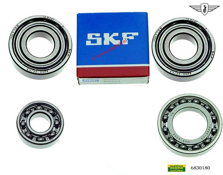 6830180 Lagerset Zundapp SKF 2V compleet.