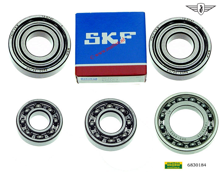 6830184 Lagerset Zundapp SKF 3V/3H compleet.