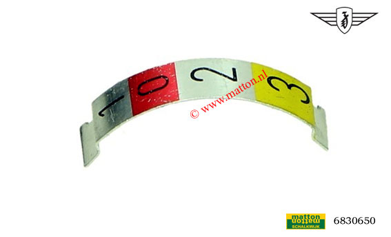 6830650 0101 Skalaschild Zundapp 3 handversnelling