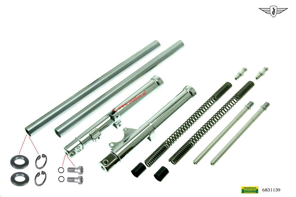 6831139 Voorvorkpoot set Zundapp 517 schijfrem