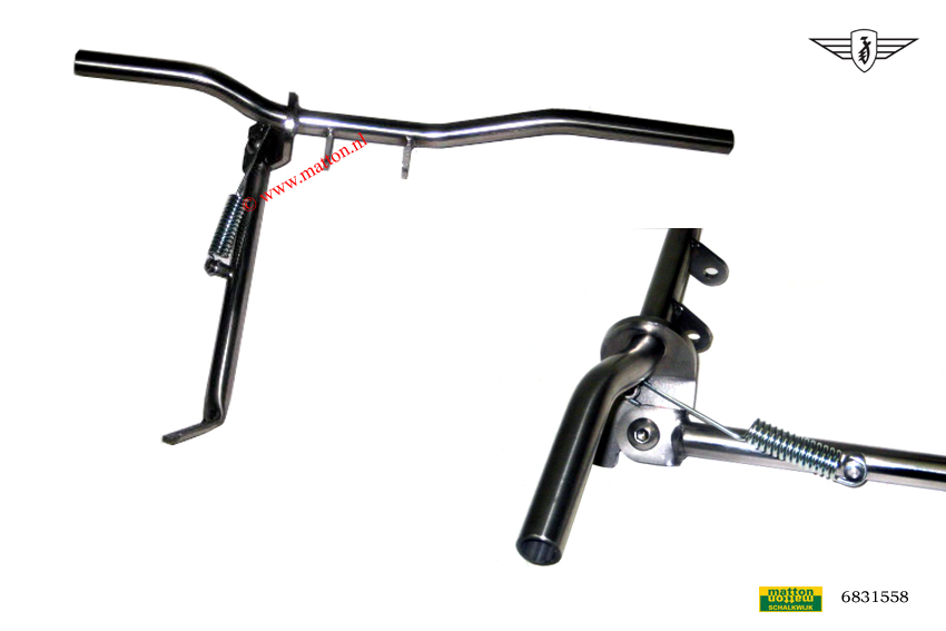 6831558 Voetsteunset met zijstandaard RVS Zundapp 529