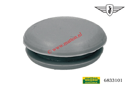 6833101 Doorvoerrubber grijs dicht Zundapp voor koplamphuis