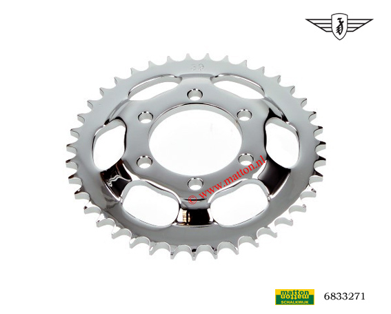 6833271 Achterkettingwiel chroom 39 tands 5/16 428 Zundapp KS80