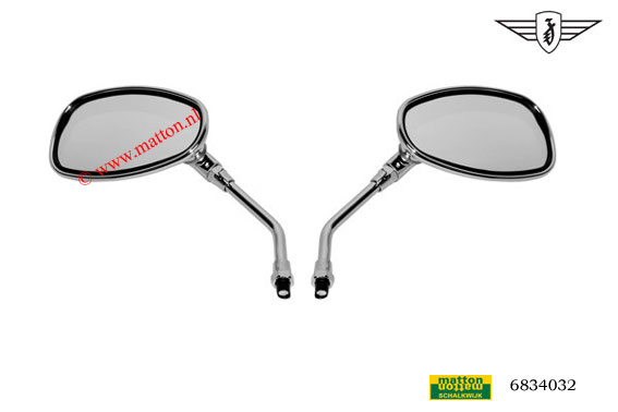 6834032 Spiegelset L/R ovaal chroom Zundapp