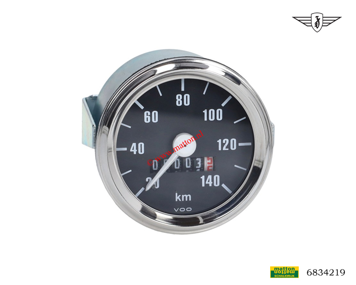 6834219 Kilometerteller 140 km/u 60mm Zundapp zwart