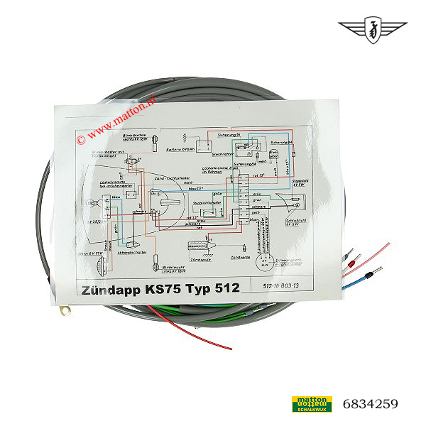 6834259 Kabelboom grijs Zundapp KS75 512