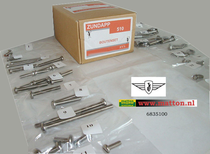 6835100 Schraubensatz Edelstahl Zundapp 510