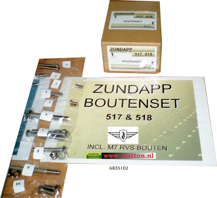 6835102 Schraubensatz Edelstahl Zundapp  517-518