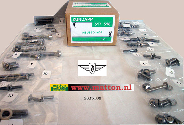 6835108 Innensechskant Schraubensatz Edelstahl Zundapp  517-518