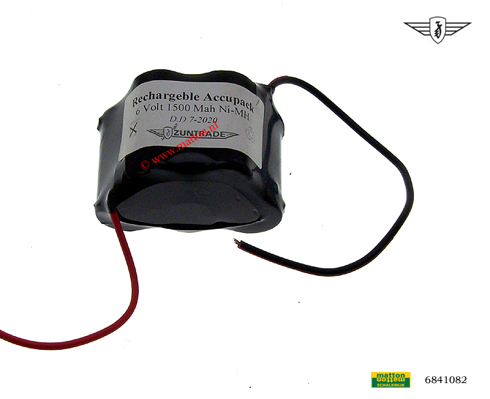 6841082 NICD droge accu 6V Zundapp