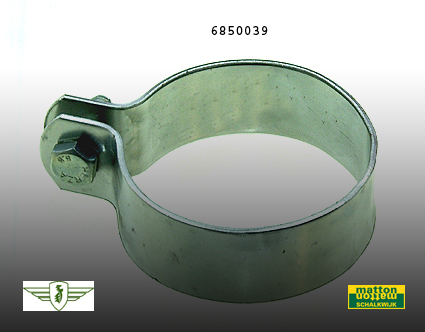 6850039 6509 Uitlaatklem 70mm smal chroom