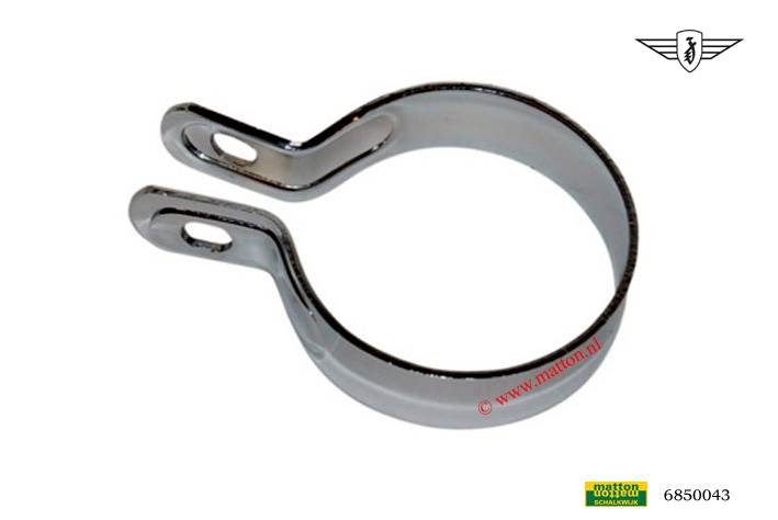 6850043 6509 Uitlaatklem Zundapp 60mm breed chroom