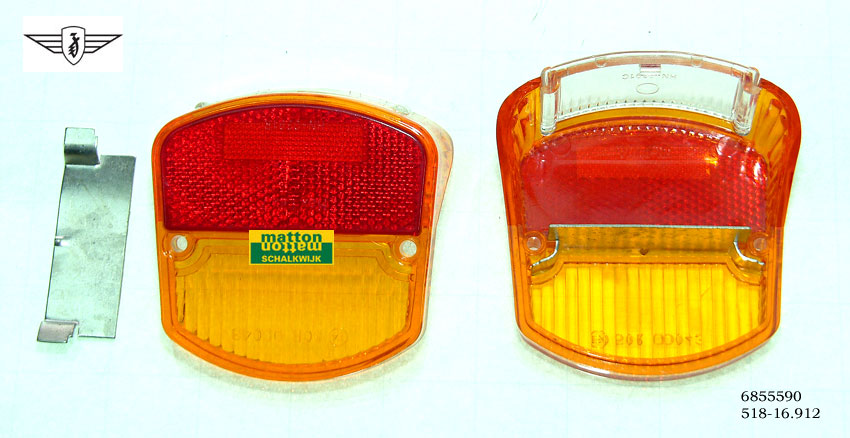 6855590 4503 Achterlichtglas Zundapp 515 oranje/rood