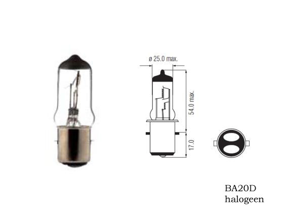 5642174 Lamp BA20D 12V 35/35W halogeen