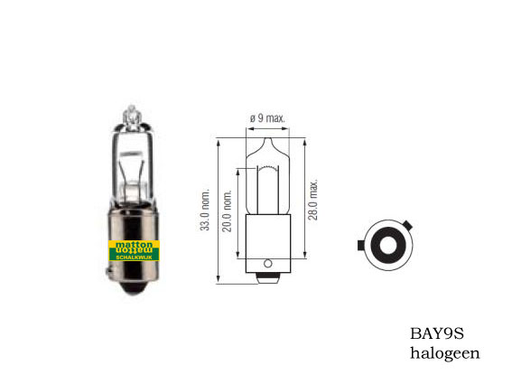 5642040 Lamp BA9S 12V 10W halogeen