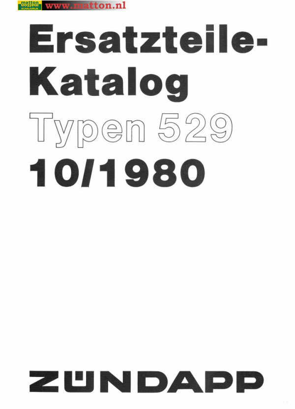6860306 Onderdelenboek Zundapp 529