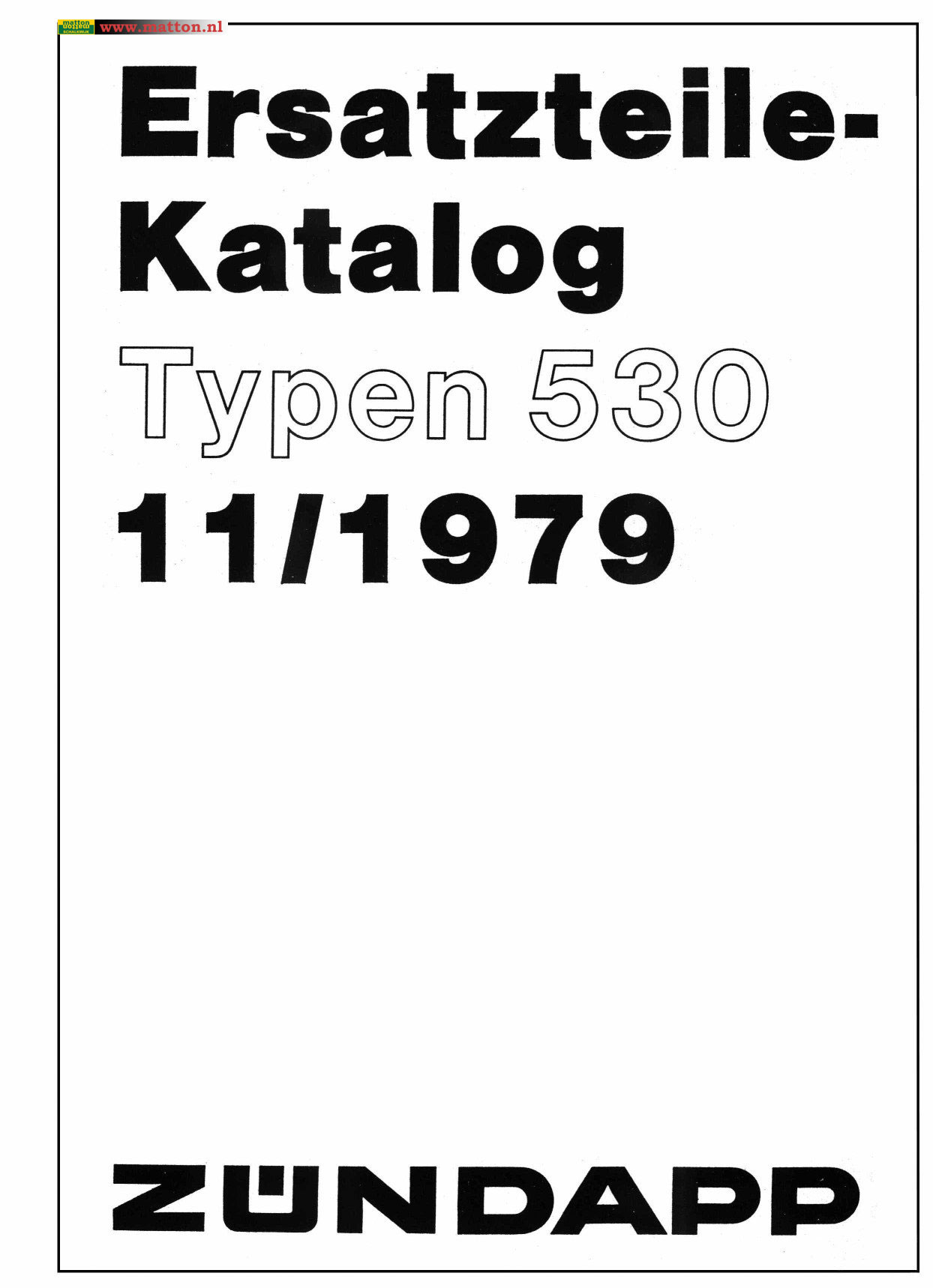 6860316 Onderdelenboek Zundapp 530