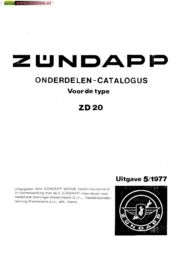 6860223 Onderdelenboek Zundapp 446